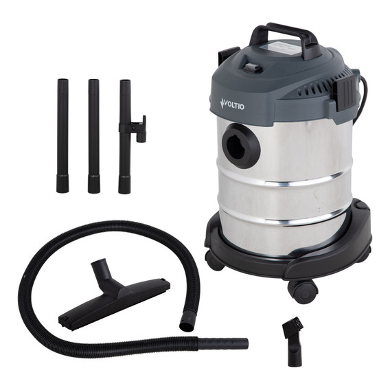 voltio aspiradora de tacho cilindrica 12L1000w 3 en 1 sopladora aspira liquido liviana con accesorios ruedas cable 5 M