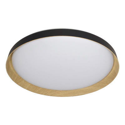 Plafon Led Chester Negro Madera Dinamico 45w Moderno Lk