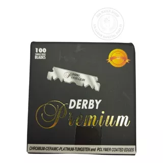 Navaja Derby Premium Para Afeitar 1 Filo/ Barbería 100 Pzas