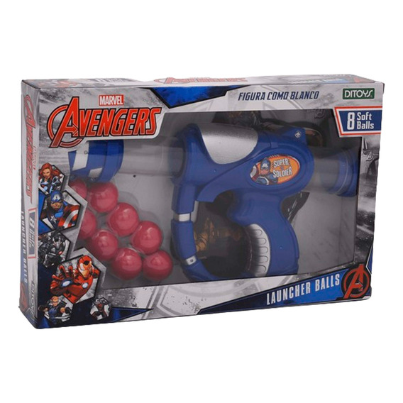 Avengers Pistola Launcher Balls Lanza Pelotas Ditoys