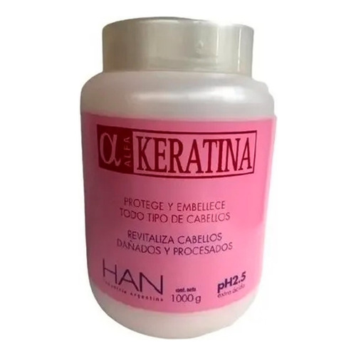 Baño De Crema Con Keratina Han Profesional X 1000 