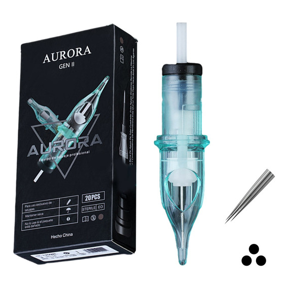 20pz Cartuchos Para Tatuaje Profesional Aurora 1205rl