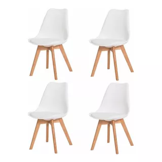 Kit 4 Cadeiras Cor Branco