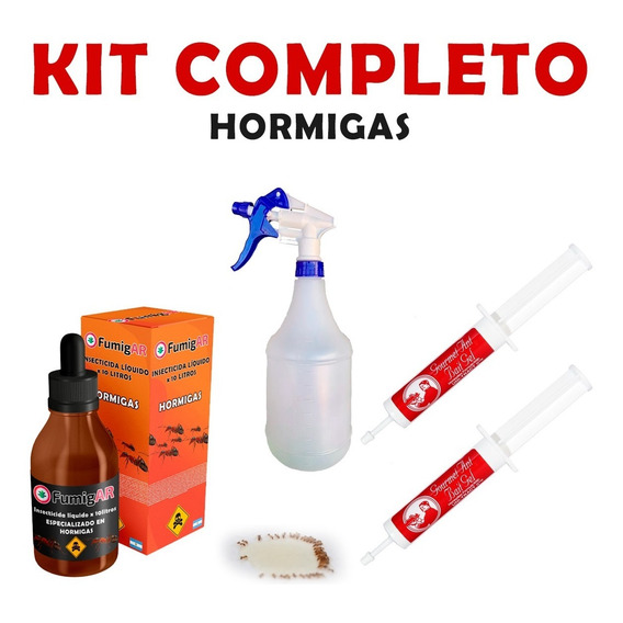 Kit Insecticida Veneno Mata Hormigas X10l + 2 Jeringas Gel 