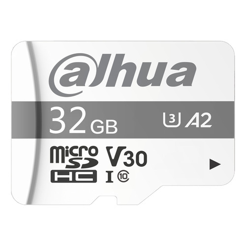 Dahua Memoria Micro Sd  Tfp100 32 Gb Velocidad de Lectura 100 MBs Velocidad de Escritura de hasta 60 MBs Especializada para Videovigilancia Blanco