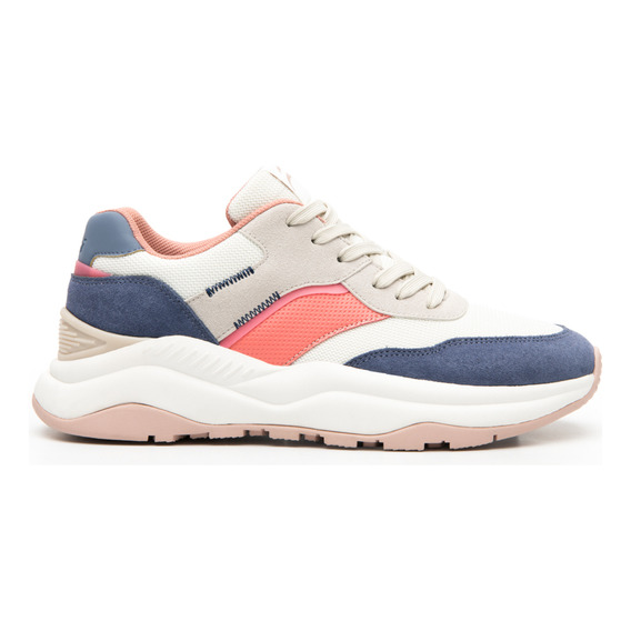 Sneaker Flexi Para Mujer Estilo 124902 Multicolor Azul