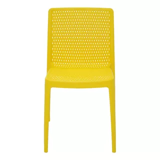 Cadeira De Jantar Tramontina Isabelle, Estrutura De Cor  Amarelo, 1 Unidade