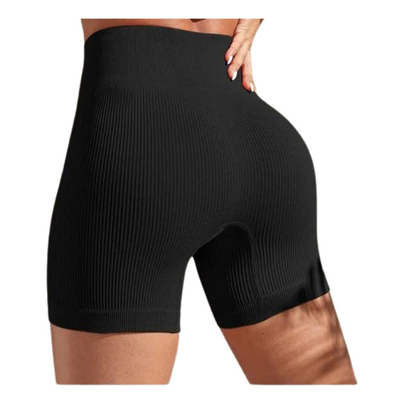 Short Deportivo Tiro Alto Para Gym Yoga Pack 3 Calza Mujer