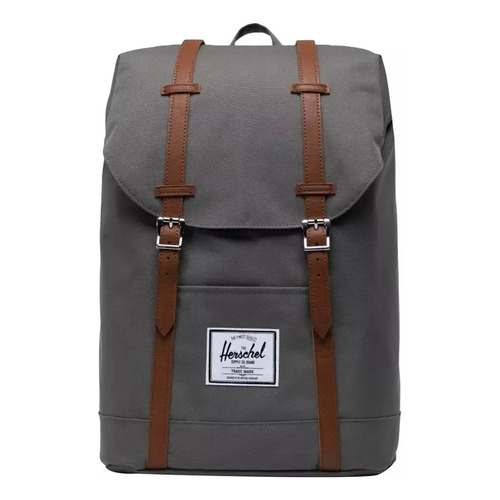 Mochila Herschel Retreat Gargoyle Gris Diseño De La Tela Liso