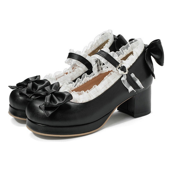 Zapatos Mary Jane Moda Mariposa Encaje Mujer