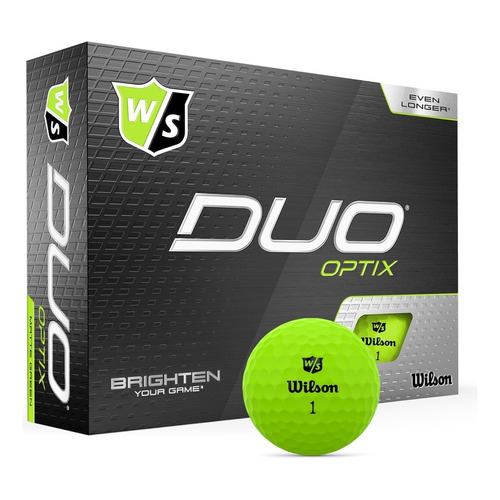 Pelotas Bolas De Golf Wilson Duo Optix 12 Unidades Color Verde