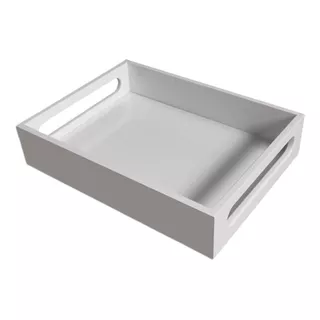 Bandeja Branca Pequena Cantinho Do Café Retangular Mdf Luxo