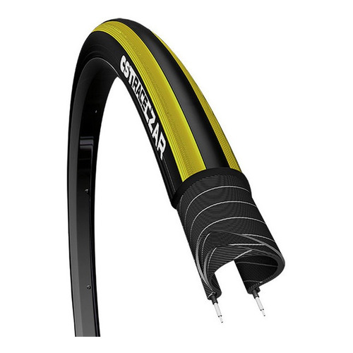 Llanta Cst Bicicleta 700x23c 23-622 Amarillo Czar C1406 Color Negro/Amarillo