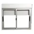 Ventana Monoblock de aluminio con cortina en pvc de 100 x 100 cm