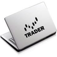 2x Adesivo Recorte Trader Investidor Bolsa Valores Notebook