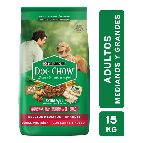 Dog Chow Adulto Mediano y Grande 15kg