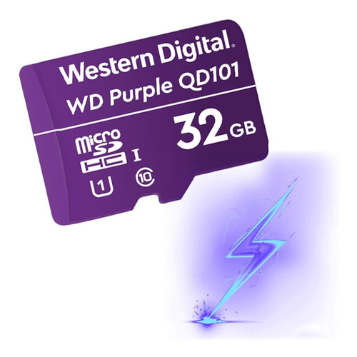 Memoria Micro Sdhc 32gb Purple Clase 10 3d Western Digital