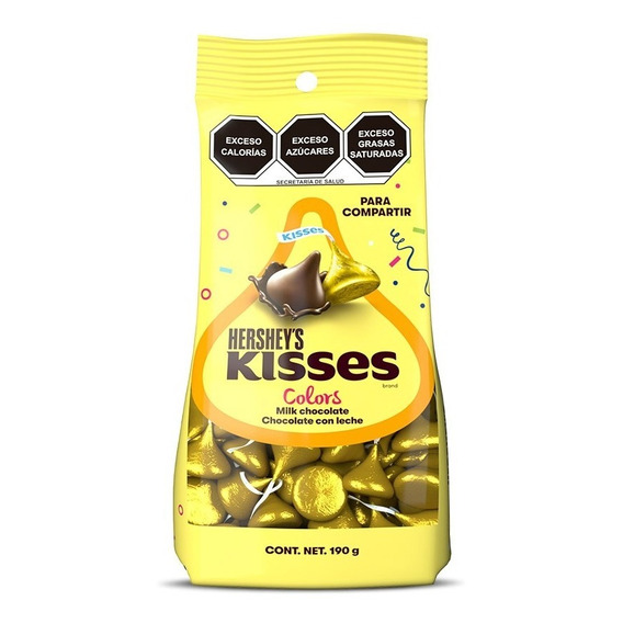 Chocolate Hershey's Kisses Fiesta Amarillo 190g