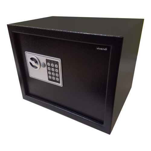 Caja Fuerte De Seguridad Digital 38x30x30cm Vivendi Negra Ct Color Negro