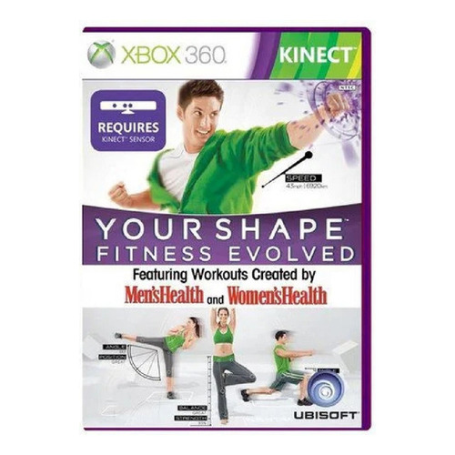 Sensor Kinect Jogo Your Shape Fitness Evolved para Xbox 360