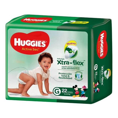 Pañales Huggies Active Sec  G