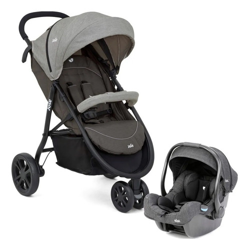 Joie Litetrax 3 travel system 3 ruedas - Dark pewter - Negro