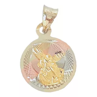 Medalla San Miguel Arcángel Redonda 1.3 Cm Oro 10k