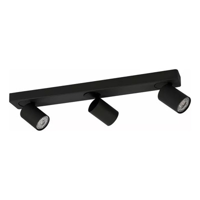 Aplique Spot 3 Luces Katharo Negro Movil Apto Led Moderno Lk