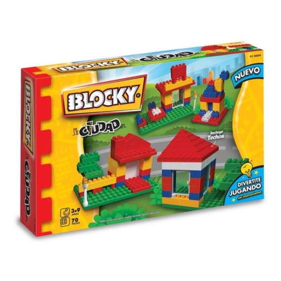 Blocky Ciudad 70 Piezas Bloques Ladrillo Para Armar