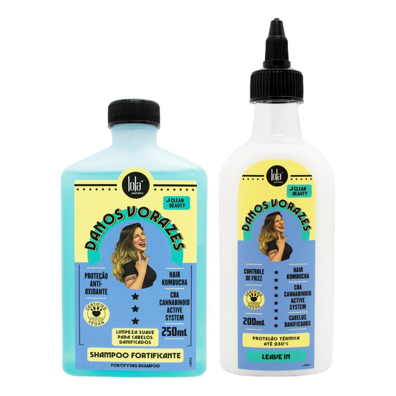 Lola Cosmetics Danos Vorazes Shampoo + Leave In Reparador 3c