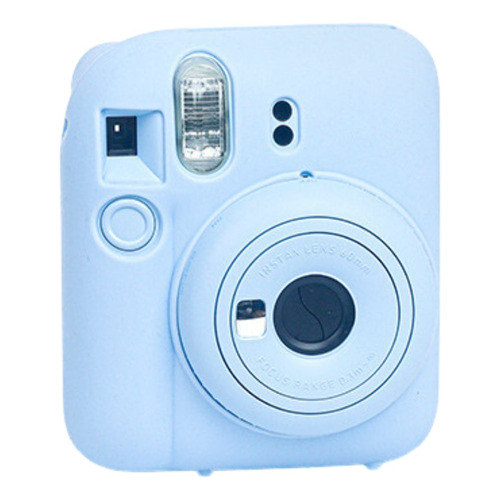 Funda de silicona duradera y colorida para Instax Mini 12, color azul