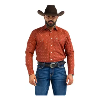 Camisa Vaquera Hombre Icy Denver Chedrón Naranja A-chh186