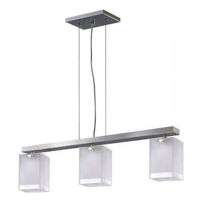 Colgante 4 Luces Vidrios Cuadrados Apto Led Moderno E-27