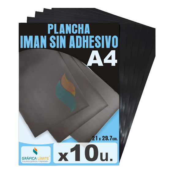 Plancha Lamina Imantada Sin Autoadhesivo A4 - Paq. X10 Hojas