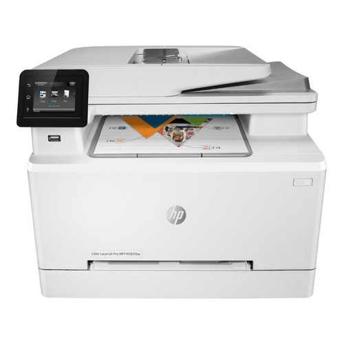 Impresora a color multifunción HP LaserJet Pro M283fdw con wifi blanca 110V - 127V