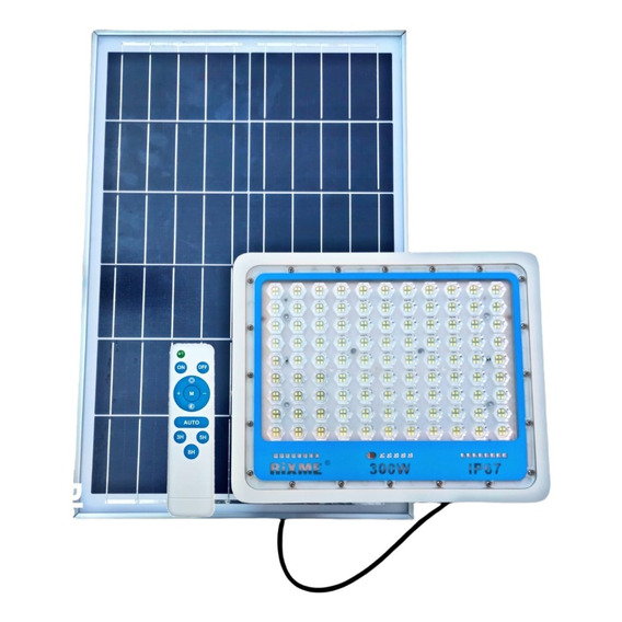 Lampara (reflector) Solar Led 300w De Poder C/panel Solar 