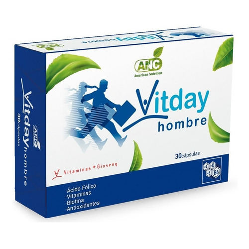 Vitday Hombre Multivitaminico + Ginseng 30 Caps. Agronewen