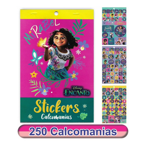 Block De Stickers Calcomanías Encanto - Pingusblock - Color Rosa