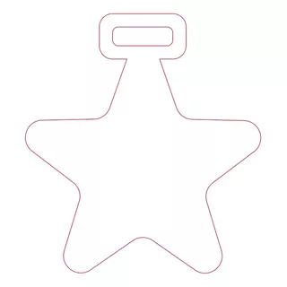 Medalla Acrílico Estrella Transparente 3mm 10cm Pack 50