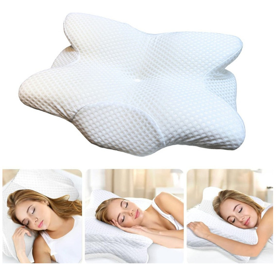 Almohada inteligente Norcel para Hombros y cervical Inteligente 55cm x 10cm color blanco