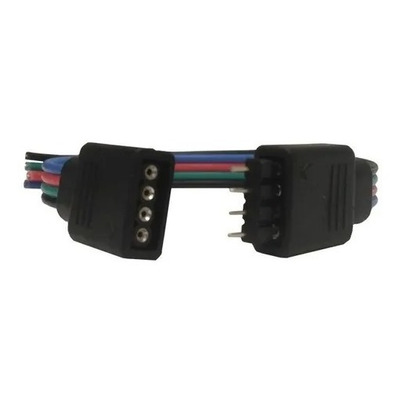 Conector De 4 Pines Cable Macho Y Hembra Para Tiras Led Rgb