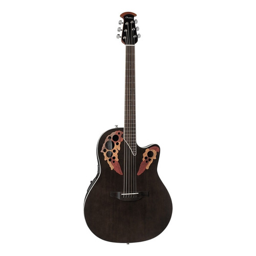 Guitarra acústica Ovation Celebrity Elite CE48 para diestros transparent black