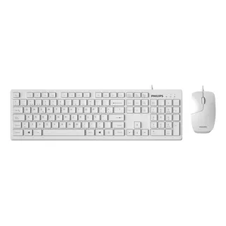 Combo Kit Teclado Y Mouse Philips C302 Cable Usb Español Ñ