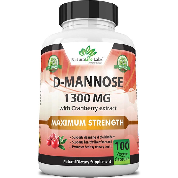 D-mannose 1300mg Con Extracto Arándano Tracto Urinario X 100