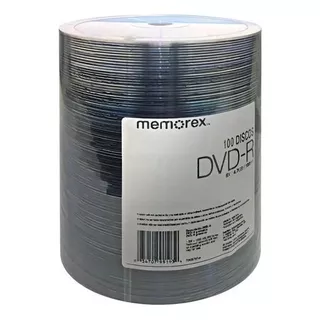 Disco Virgen Dvd-r Memorex De 8x Por 100 Unidades