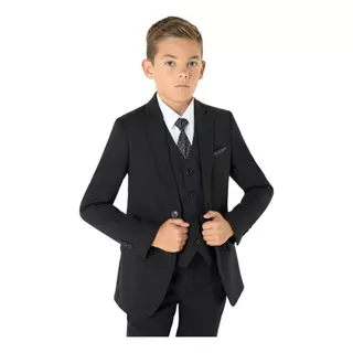 Terno Infantil Masculino Completo Blazer + Calça + Colete 