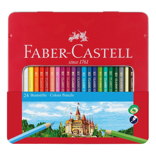 Lapices De Colores Eco En Lata X 24 Largos Faber-castell