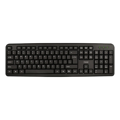 Teclado Noganet NKB-78011 QWERTY español color negro