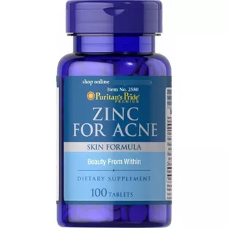 Zinc For Acné Piel Grasa Cero Acné X 100 Tab