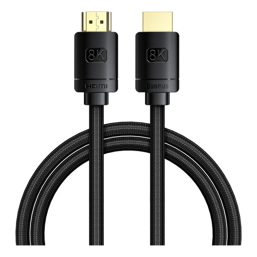 Cable Baseus Hdmi 8k 60hz 2.1 High Definition De 1.5 Metros Color Negro